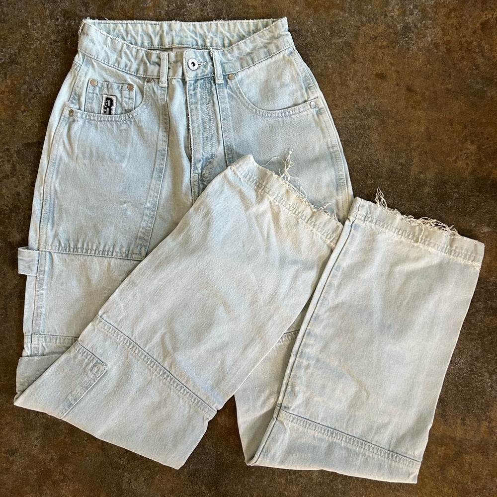 The Ragged Priest Light Wash Ragged Combat Carpenter Jeans